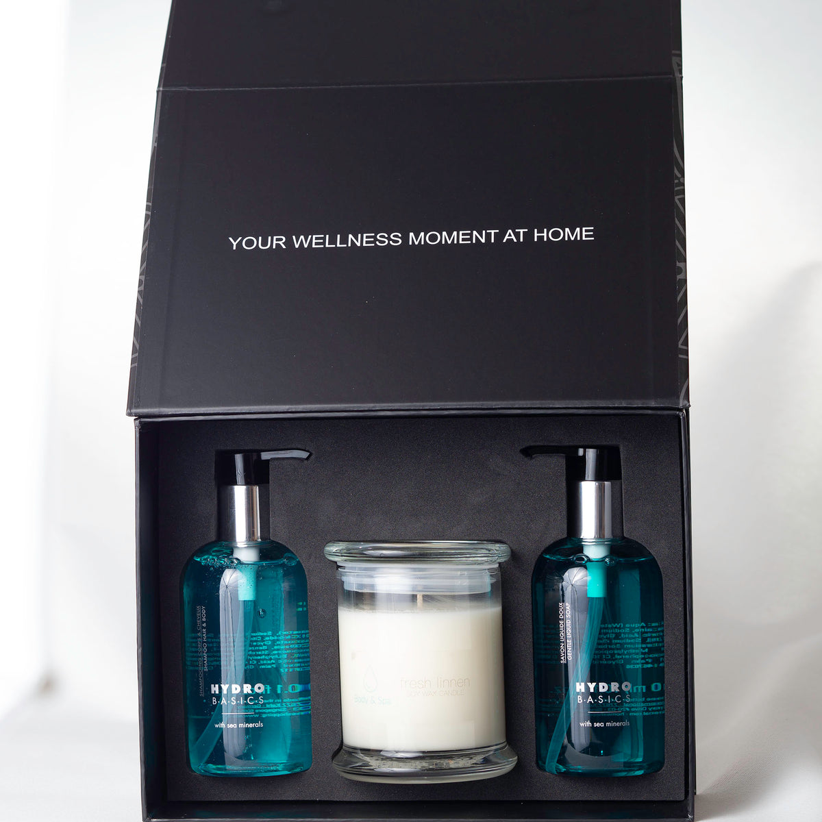 Hydro Basics gift set met geurkaars