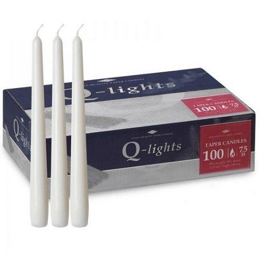 Gothic Candles white 30 cm, ø23x300mm box of 100 pieces.